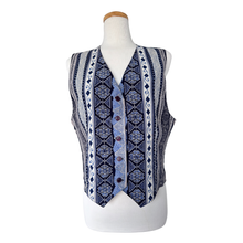 Load image into Gallery viewer, Norton McNaughton Blue Graphic Vest | Medium