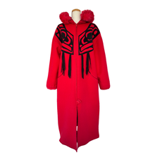 Load image into Gallery viewer, Linda Lundstrom LaParka Red Wool with Black Nisga Motif | Large
