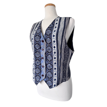 Load image into Gallery viewer, Norton McNaughton Blue Graphic Vest | Medium