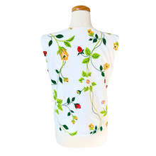 Load image into Gallery viewer, Recyled Vintage White Vest with Big Blooms | Large