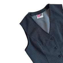 Load image into Gallery viewer, Black and White Tiny Polka Dot Vest | Medium