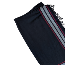 Load image into Gallery viewer, Studio Jax Black and Red Plaid Wool Skirt with Fringe | Medium