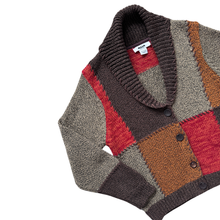 Load image into Gallery viewer, Alia Brown and Orange Patchwork Cardigan | Small - Medium