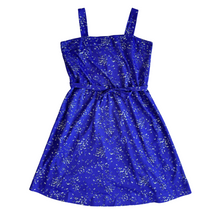 Load image into Gallery viewer, Vintage 1970s D'Allaird's Purple Floral Shift Dress with Tie Belt | Medium-Large