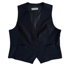 Load image into Gallery viewer, Vintage 1980s-1990s Doc and Amelia Minimalist Black Suit Vest | Medium-Large