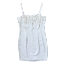 Load image into Gallery viewer, Vintage 1980s Farouche by Lori Weidner Lace Fringe Trim Dress - Small / Medium