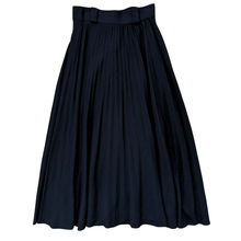 Load image into Gallery viewer, Vintage 1980s Spitalnick & Co. Saks Fifth Avenue Pleated Black Wool Maxi Skirt - Medium