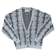 Load image into Gallery viewer, Vintage 1980s-1990s Nino Forilno Men's Gray and Black Abstract Cardigan | Large