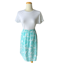 Load image into Gallery viewer, Bright Blue Satin Geometric Print Maxi Skirt | M-L