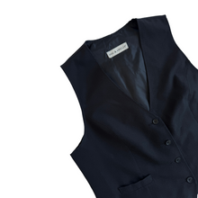 Load image into Gallery viewer, Minimalist Black Suit Vest | Medium-Large