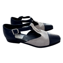 Load image into Gallery viewer, Esprit Leather and Burlap Square Toe Mary Janes | 6.5