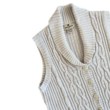 Load image into Gallery viewer, Woolrich Marled Beige Cable Knit Vest | Large