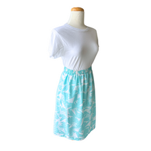 Load image into Gallery viewer, Bright Blue Satin Geometric Print Maxi Skirt | M-L