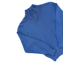 Load image into Gallery viewer, Calvin Klein Blue Wool Blend High Neck Sweater | Extra-Small / Small