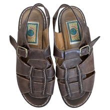 Load image into Gallery viewer, Handle with Care Brown Leather Fisherman Sandals | 7