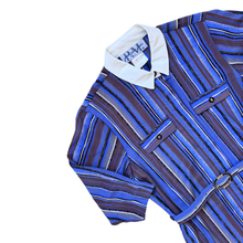 Load image into Gallery viewer, Striped Collared Shirt Dress with Ornate Belt | Medium