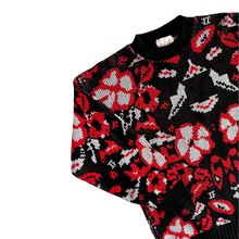 Load image into Gallery viewer, Cicely Black and Red Floral Sweater | Small