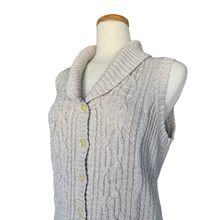 Load image into Gallery viewer, Woolrich Marled Beige Cable Knit Vest | Large