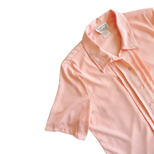 Load image into Gallery viewer, Peach Pleated Blouse with Embroidered Collar | Extra-Large