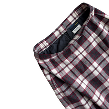 Load image into Gallery viewer, Gray and Red Tartan Plaid Wool Blend Skirt | Small-Medium