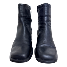 Load image into Gallery viewer, Feet First Italy Black Square Toe Leather Boots | Size 37 / Women's 7