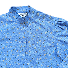 Load image into Gallery viewer, White Stag Blue Floral High Neck Blouse | Small-Medium