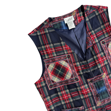 Load image into Gallery viewer, Plaid Patchwork Printed Vest | Medium-Large