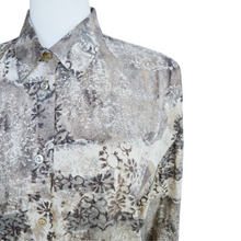 Load image into Gallery viewer, Neutral Tones Abstract and Floral Blouse | Medium -Large