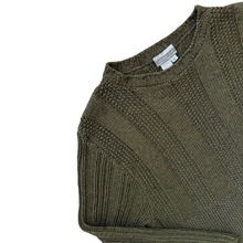 Load image into Gallery viewer, Coldwater Creek Olive Chunky Knit Sweater | Large