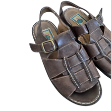Load image into Gallery viewer, Handle with Care Brown Leather Fisherman Sandals | 7