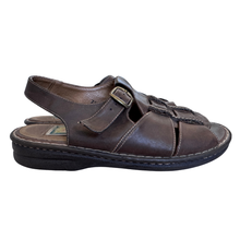 Load image into Gallery viewer, Handle with Care Brown Leather Fisherman Sandals | 7