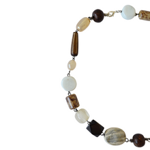 Load image into Gallery viewer, Upcycled Mixed Neutral Chunky Beaded Necklace