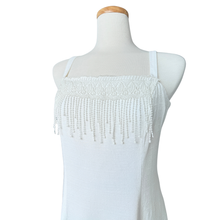 Load image into Gallery viewer, Farouche by Lori Weidner Lace Fringe Trim Dress | Small - Medium