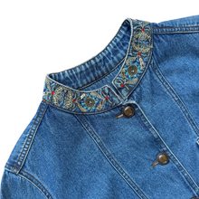 Load image into Gallery viewer, Tanjay Petites Embroidered Denim Jacket | Large / Extra-Large