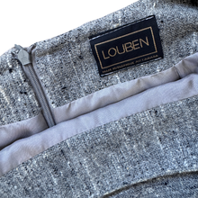 Load image into Gallery viewer, Louben Grey Wool Fringe Midi Skirt | Medium