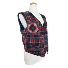 Load image into Gallery viewer, Plaid Patchwork Printed Vest | Medium-Large