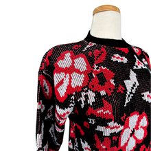 Load image into Gallery viewer, Cicely Black and Red Floral Sweater | Small