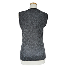 Load image into Gallery viewer, Gray and White Checkered Daisy Vest | Small-Medium