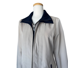 Load image into Gallery viewer, Liz Claiborne Taupe and Navy Chore Coat Barn Jacket | Small-Medium