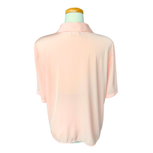 Load image into Gallery viewer, Peach Pleated Blouse with Embroidered Collar | Extra-Large