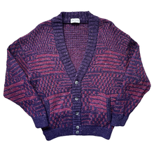 Load image into Gallery viewer, Vintage 1980s-1990s Gran Sasso Wool and Alpaca Purple Marled Cardigan - Large