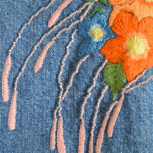 Load image into Gallery viewer, Up-cycled Hand Embroidered Jellyfish Denim Jacket | M