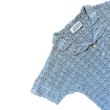 Load image into Gallery viewer, Jantzen Classics Crochet Collared Short Sleeve Blouse | Small