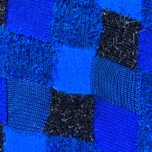 Load image into Gallery viewer, Lara Ferrante Blue Patchwork Sweater with Angora | Large