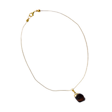 Load image into Gallery viewer, Hand Crafted Recycled Gold Tigers Eye Pendant Necklace