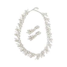 Load image into Gallery viewer, Vintage Sherman Ornate Crystal Necklace and Earring Set | 1950s-1960s
