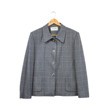 Load image into Gallery viewer, Vintage 1980s Holt Renfrew Classics Gray Plaid Wool Blazer