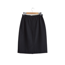 Load image into Gallery viewer, Black Wool Pencil Skirt | XS