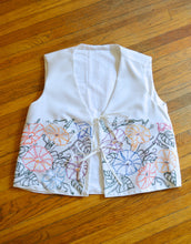 Load image into Gallery viewer, Up-cycled Handcrafted Vintage Tie-Front Floral Vest | Small