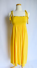 Load image into Gallery viewer, Bright Yellow Ruched Terry Dress | 1970s | Small